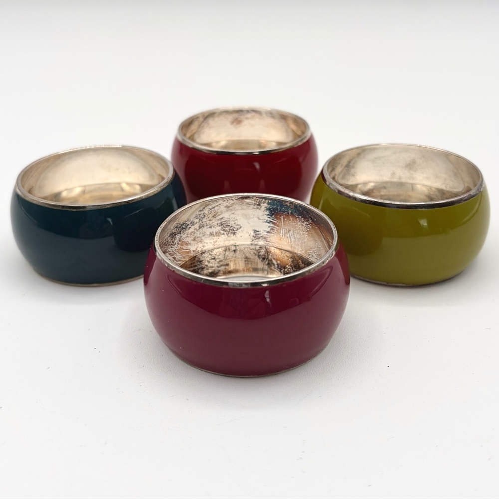 Multi-Color Napkin Rings / Holders - Set of 4 - Table Decor